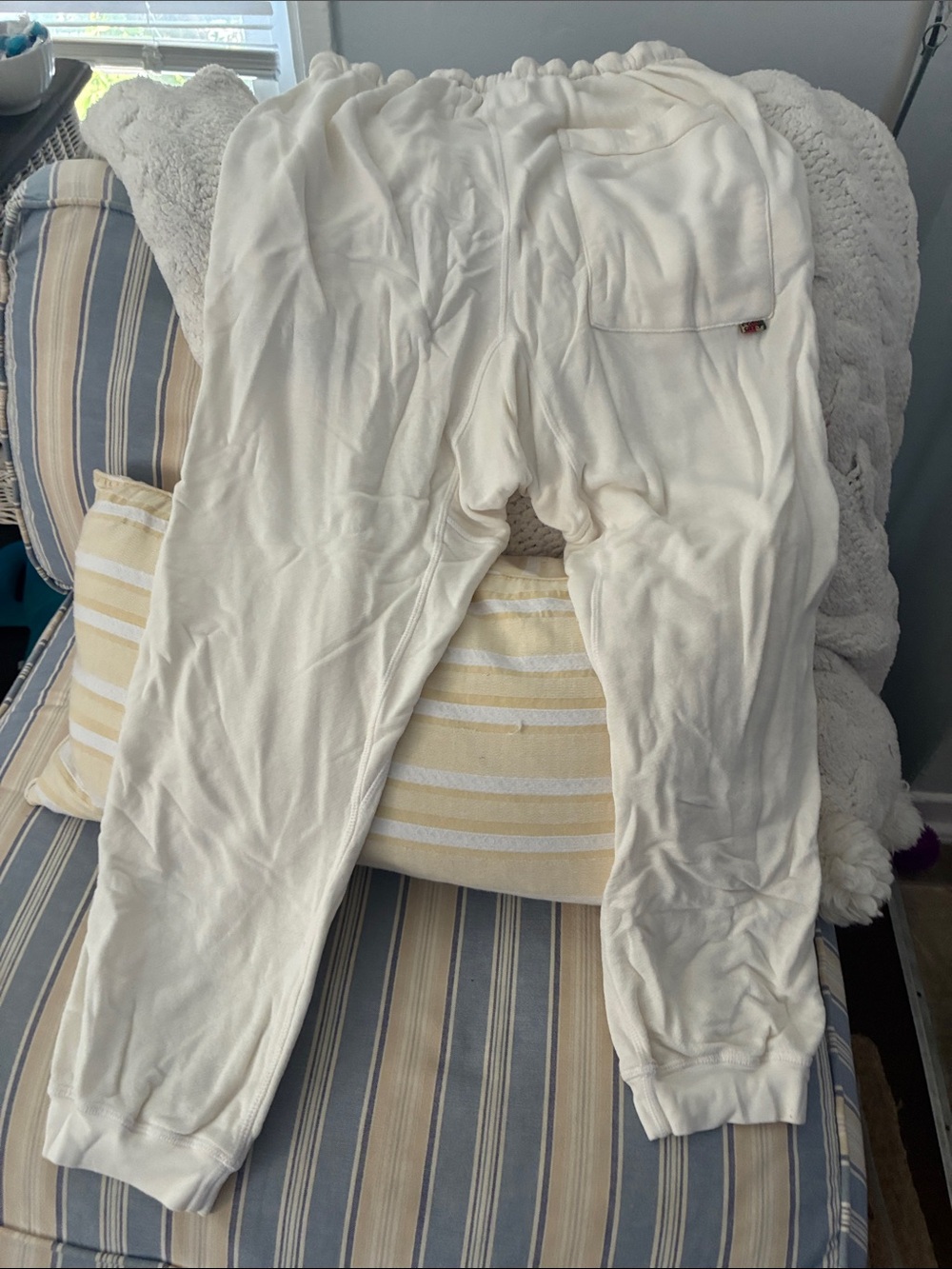 freecity cream  Sweatpants with Graphic Logo xl - Picture 5 of 5